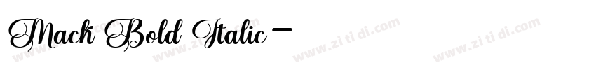 Mack Bold Italic字体转换